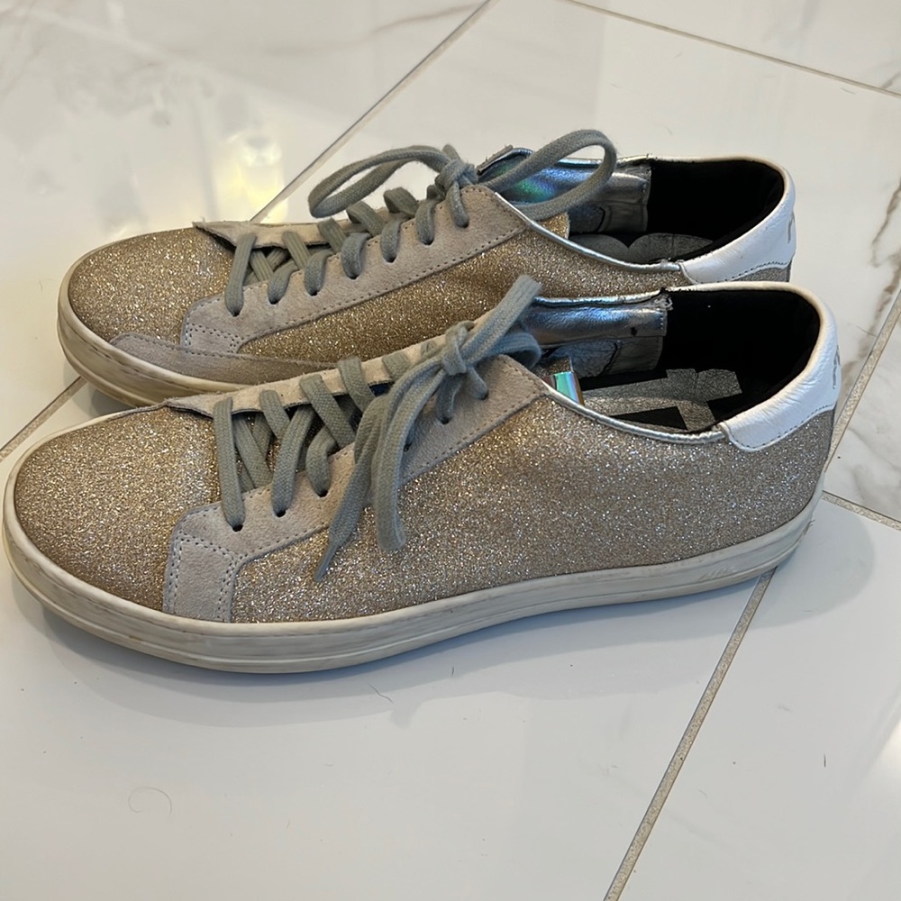 EUC gold P448 sneakers